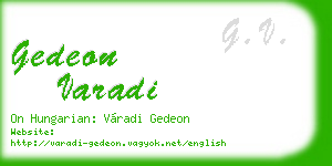 gedeon varadi business card